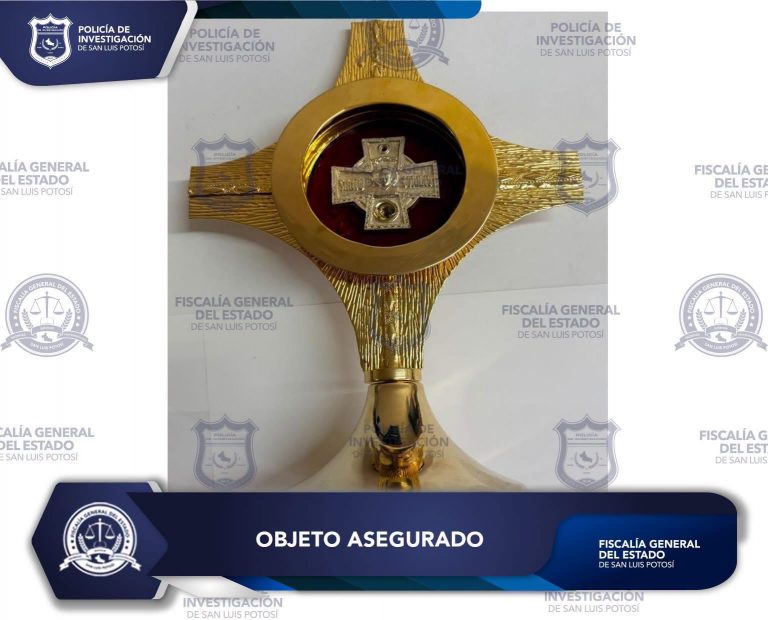 FISCALÍA RECUPERA RELIQUIA ROBADA EN IGLESIA DE SLP