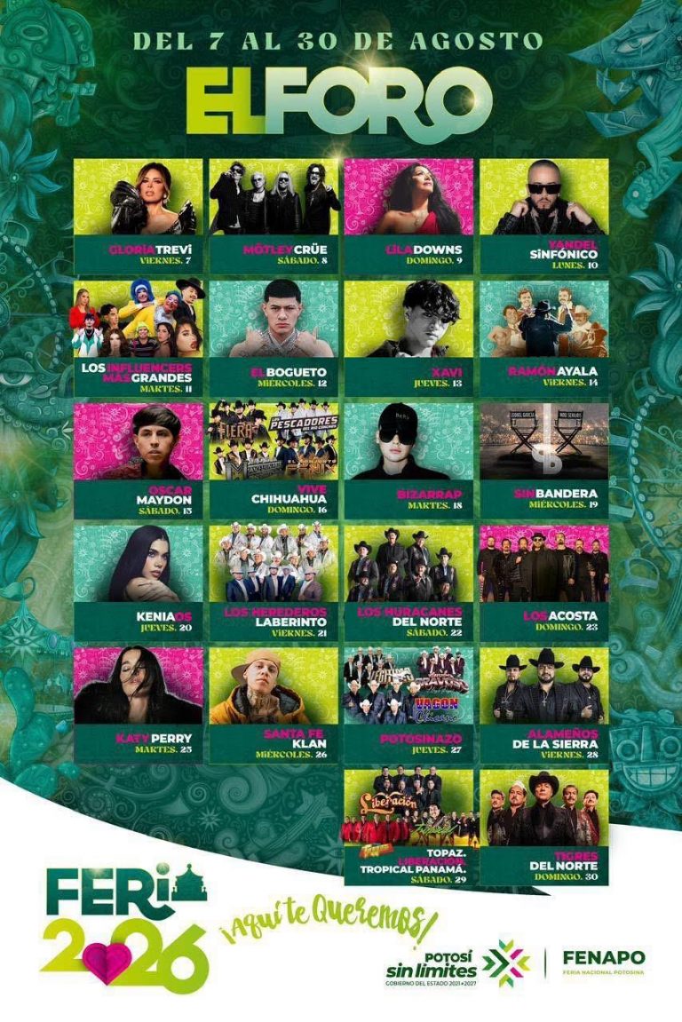 EN FENAPO 2026 LOS CONCIERTOS SON GRATUITOS PARA TODAS Y TODOS
