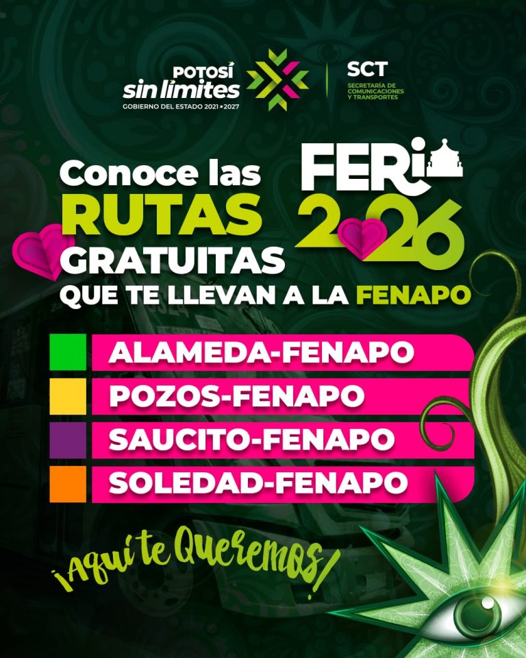 FENAPO TENDRÁ CUATRO RUTAS GRATUITAS Y SERVICIO REDMETRO