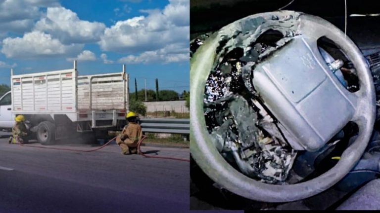 DOS INCENDIOS VEHICULARES MOVILIZAN A BOMBEROS EN MATEHUALA