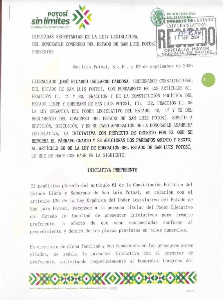 EL GOBERNADOR RICARDO GALLARDO DA PASO FIRME PARA REGULAR CELULARES Y PANTALLAS EN LAS ESCUELAS